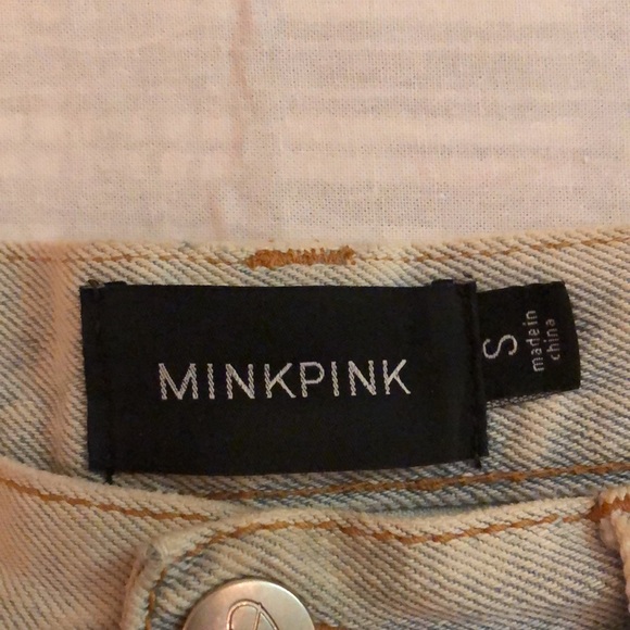 MINKPINK small ripped jean short shorts - Picture 7 of 8